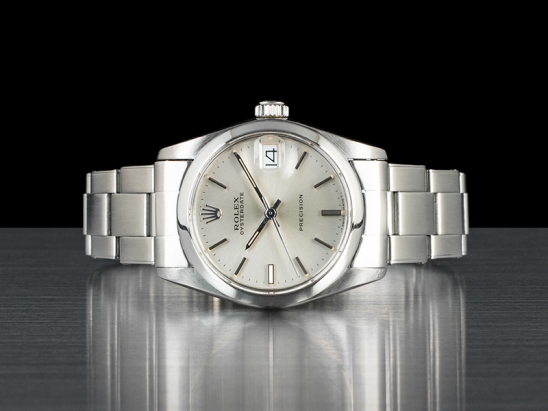Rolex Oysterdate Precision 31 Medium Argento Oyster Silver Lining   Watch  6466